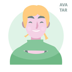 simple vector avatar flat design