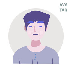 simple vector avatar flat design