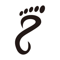 Obraz premium Foot palm icon template vector