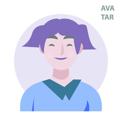 simple vector avatar flat design