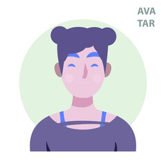 simple vector avatar flat design