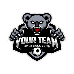 koala mascot for a football team logo. school, college or league. Vector illustration. © DARIM