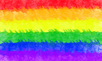 Obraz premium Minimalistic design with color gradients. Rainbow shades palette. Rainbow color gradations. Variation of flag representing peace or gay pride flag or LGBT pride flag