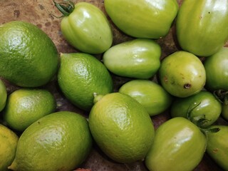 fresh fruits and vegetables.Healthy food clean eating. Food concept. Top view