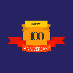 100 years anniversary celebration vector template design illustration