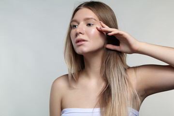 Fototapeta premium Portrait of young blonde woman.