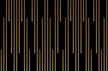 Vertical stripe of pattern vector. Design regular lines gradient gold on black background. Design print for illustration, texture, textile, wallpaper, background. Set 3