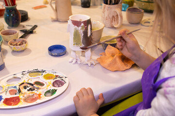 the Children's creativity, modern clay workshop