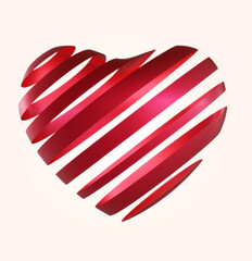 Heart Shape 3D Render, Special for valentine composition