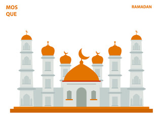 simple mosque design for the celebration of the month of Ramadan