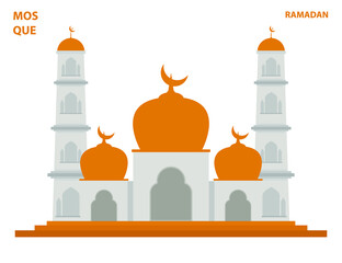 simple mosque design for the celebration of the month of Ramadan