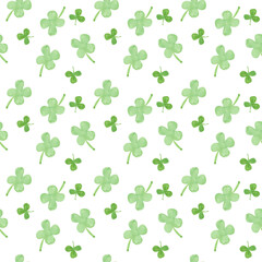 St. Patrick's day watercolor seamless pattern