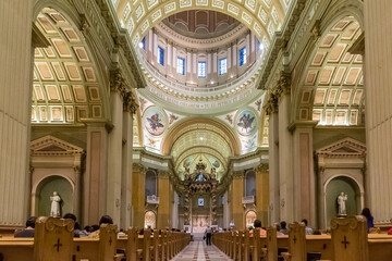 interior of cathedral in Montreal