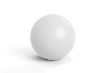 White sphere with shadow. Ball. 3D render