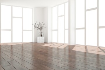 Obraz premium Modern interior design. 3D illustration