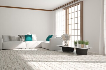 Modern interior design. 3D illustration