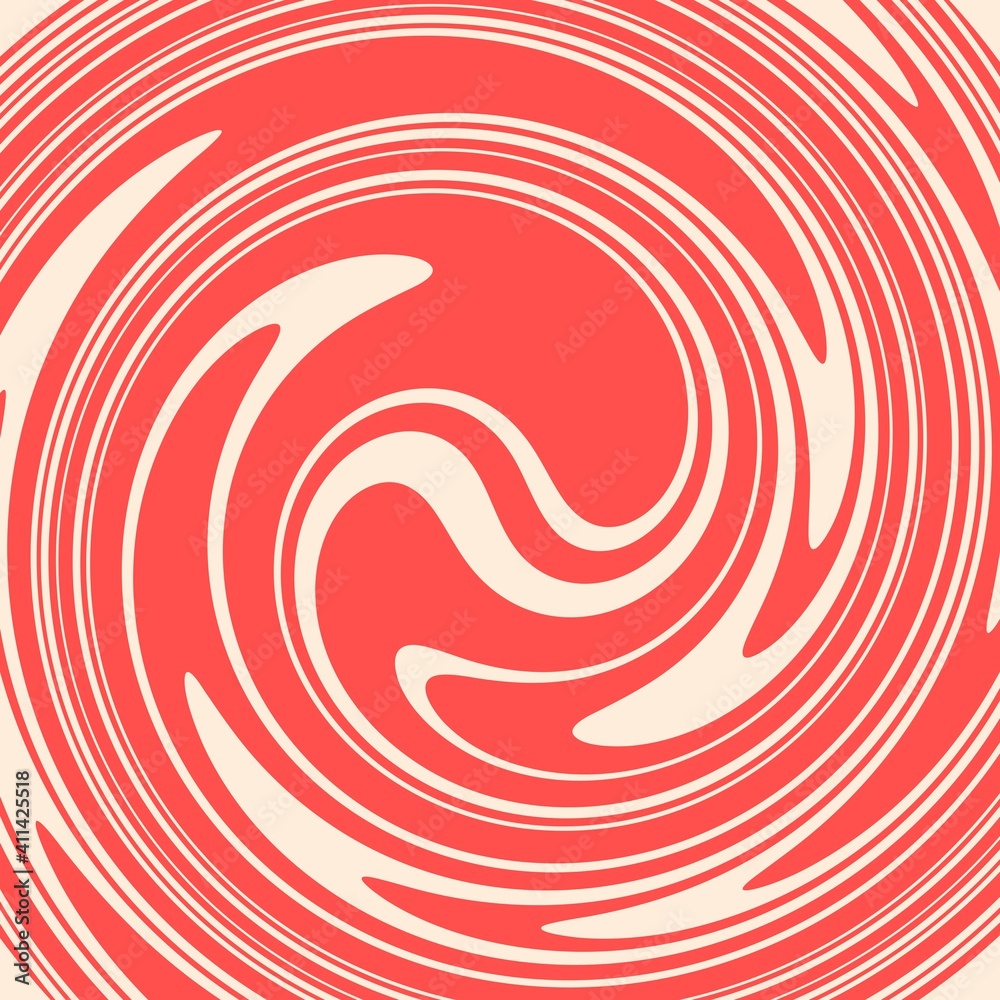 Wall mural stylish spiral geometric pattern. ornament of lines and curls. linear abstract background.