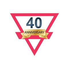 40 Anniversary celebration vector template design illustration