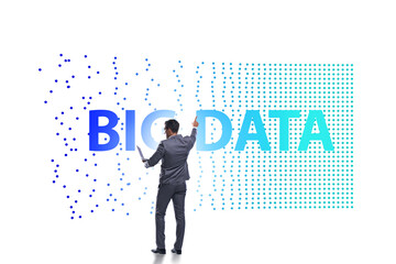 Concept of big data and data mining with businessman