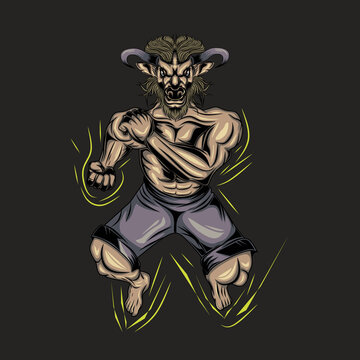 Buffalo Demon illustration of kung fu