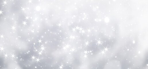 blue snowfall bokeh background, abstract snowflake background on blurred abstract blue