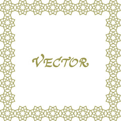 Islamic border and design element in doodle style