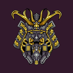 Mechanical Illustration Evil Skull