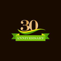 30 Anniversary celebration vector template design illustration