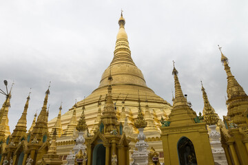 The Shwedagon pagoda the most famous landmark of Myanmar.   