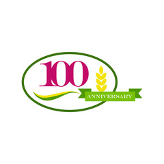100 Anniversary celebration vector template design illustration