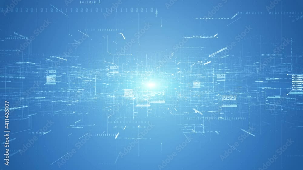 Aufkleber Digital Cyberspace and Network Data Connection, Future Technology Global Network 5g High-Speed Internet Connection and Big Data Analysis Background Concept.