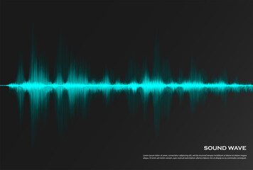 Audio spectrum background with glowing waves Or heartbeat.