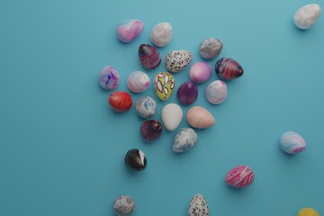 Brown eggs with faces drawn