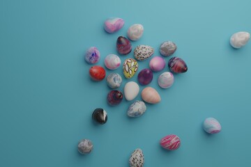 Brown eggs with faces drawn