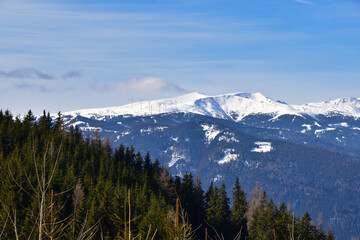 Blick auf den Kamm bei Lachtal in der Steiermark, Österreich