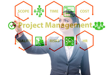 Concept of project management with business people