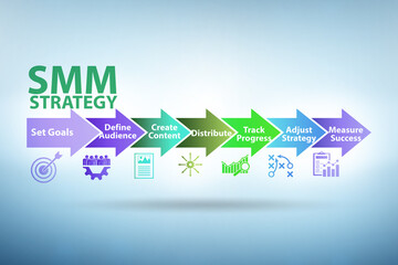 Social Media marketing SMM illustration