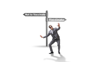 Businessman facing dilemma of vaccination