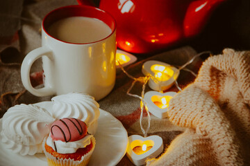 cup of coffee and cookies