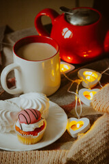 cup of tea and cookies