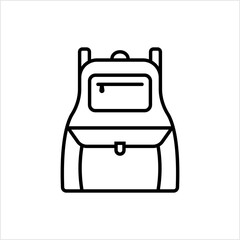 Backpack Icon, Rucksack Icon, Hiker Student Cloth Bag