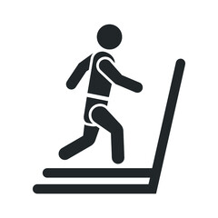 Treadmill running exercise icon