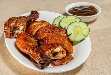 Roast Chicken with Sweet Dipping Sauce