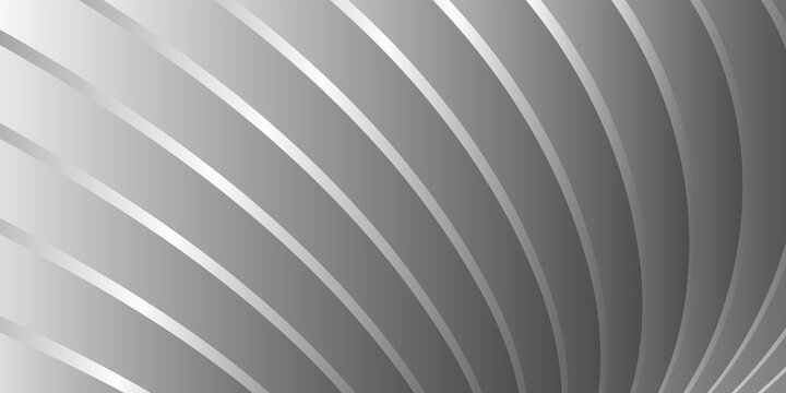 Cover design, abstract background. Monochrome. Wavy parallel gradient lines, ribbons. Black and white banner, poster. EPS vector