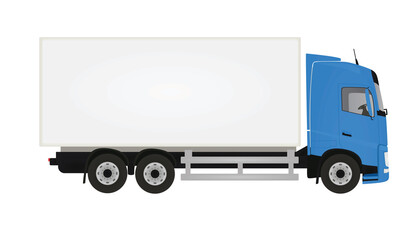 Blue  delivery truck. vector illustration