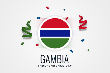 Happy independence day gambia illustration template design