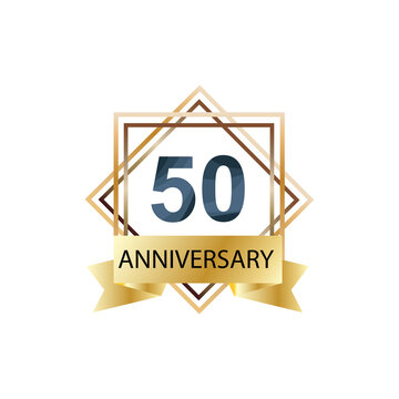 50 years anniversary celebration vector template design illustration