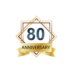 80 years anniversary celebration vector template design illustration