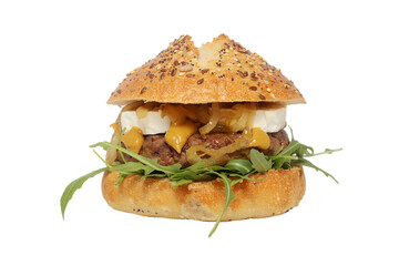 Hamburger isolé sur fond blanc