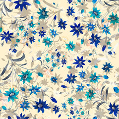 blue floral background
